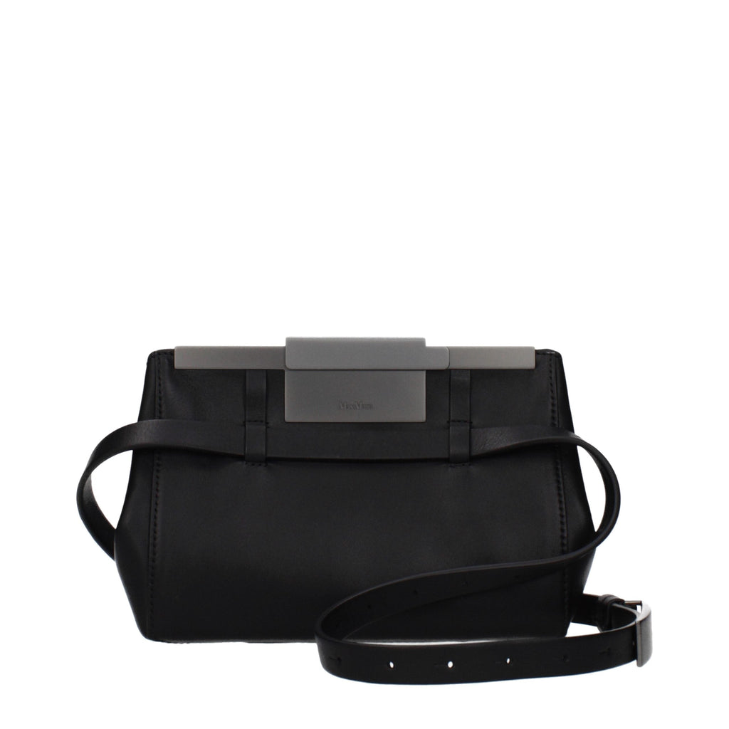 Max Mara Black Leather Crossbody Women's Bag
