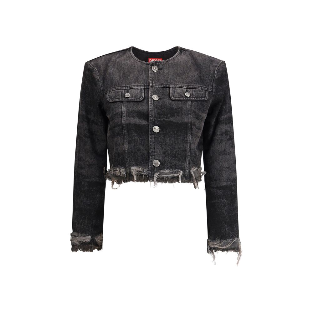 Diesel Gray Cotton Denim Women's Jacket