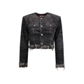 Diesel Gray Cotton Denim Women's Jacket
