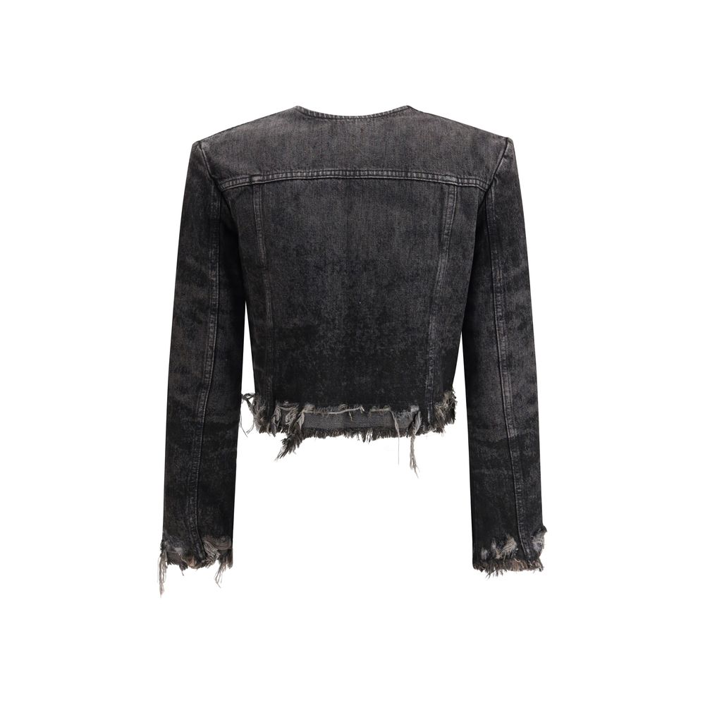 Diesel Gray Cotton Denim Women's Jacket