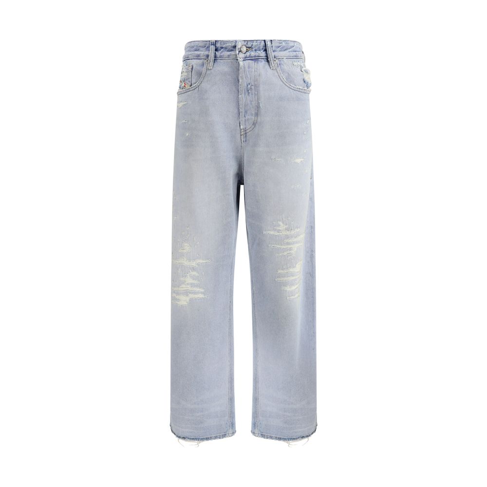 Diesel Light Blue Cotton Relaxed Fit Women's Jeans