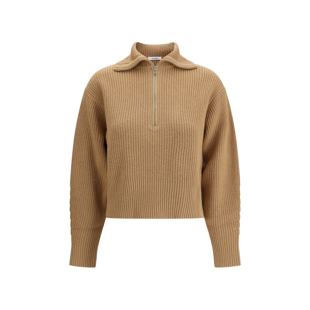 Max Mara Brown Wool Women's Sweatshirt