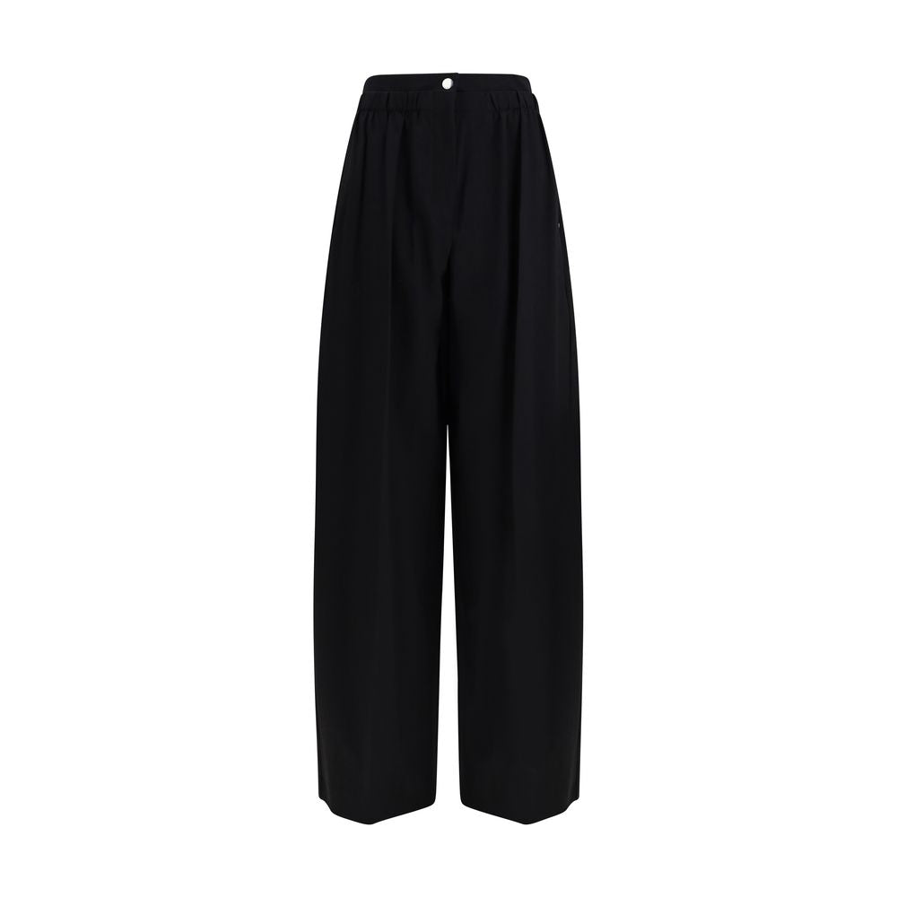 Max Mara Black Fleece Wool Casual Women's Pants