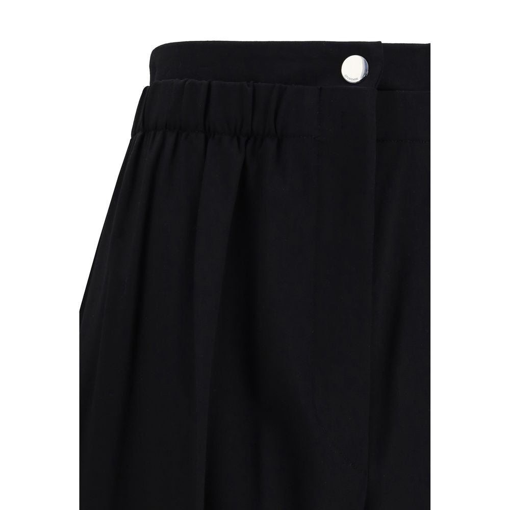 Max Mara Black Fleece Wool Casual Women's Pants