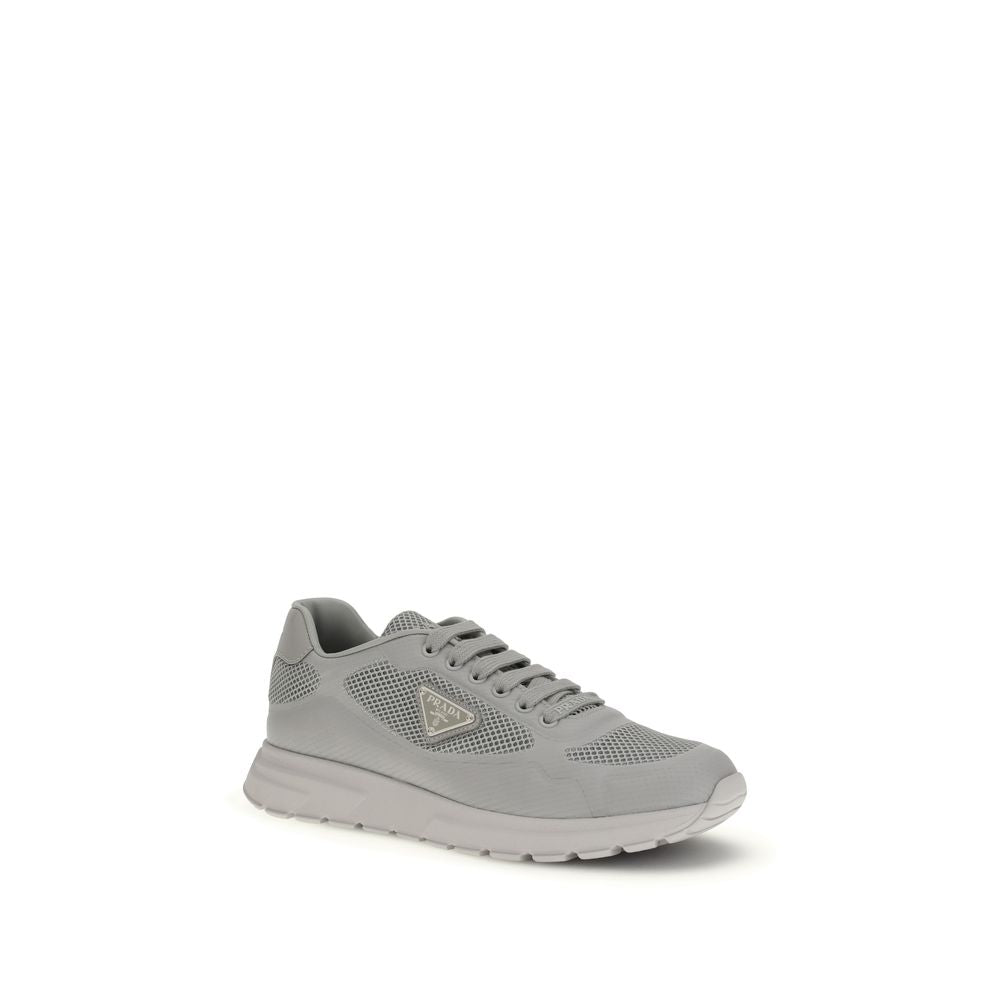 Prada Gray Rubber Athletic Men's Sneakers