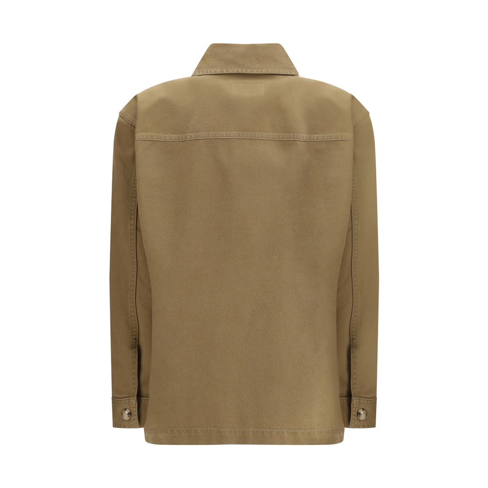 Saint Laurent Bicolor Cotton Denim Women's Jacket