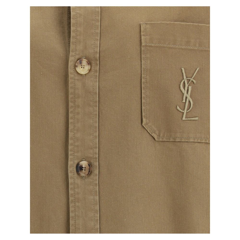 Saint Laurent Bicolor Cotton Denim Women's Jacket