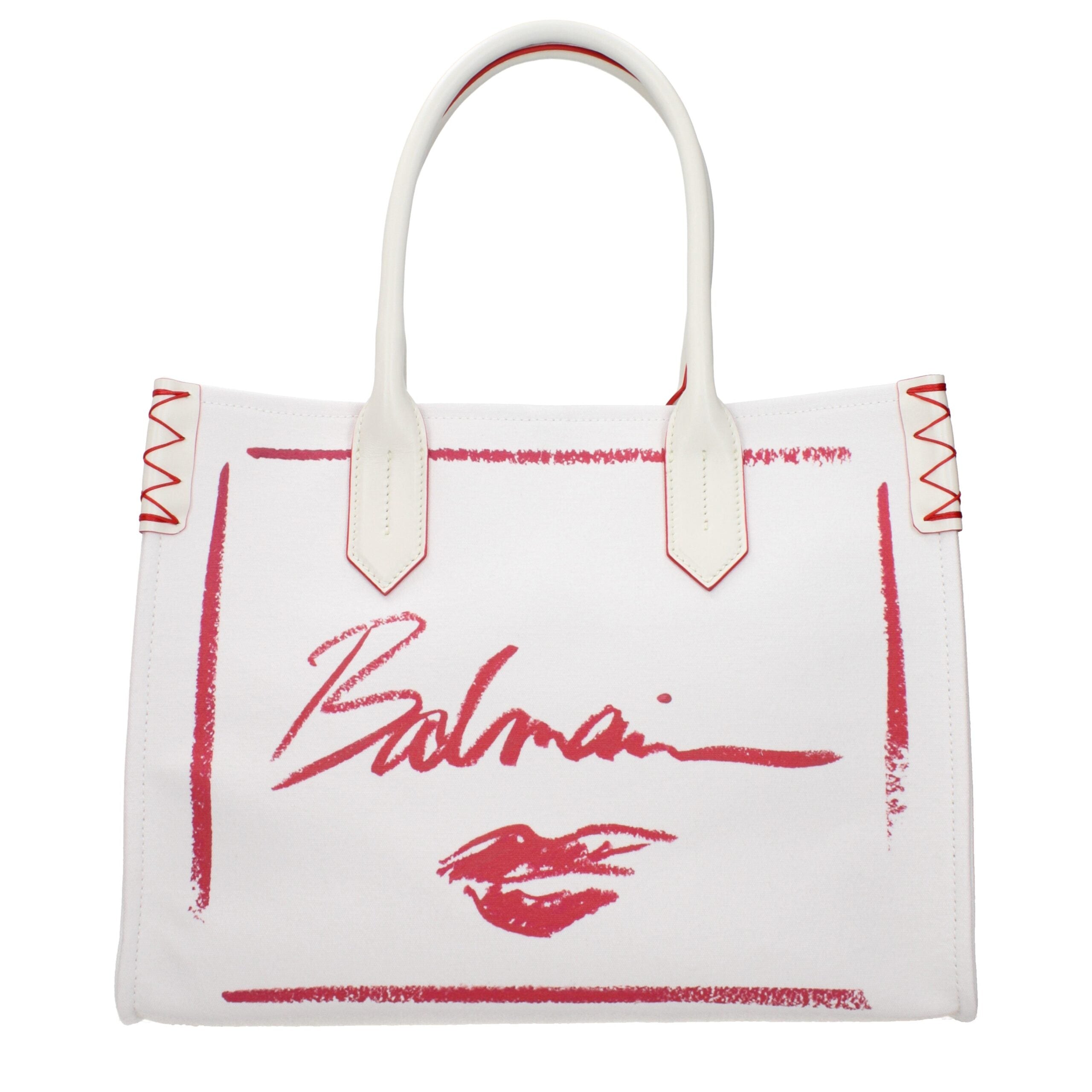 Balmain White Fabric Women's Handbag