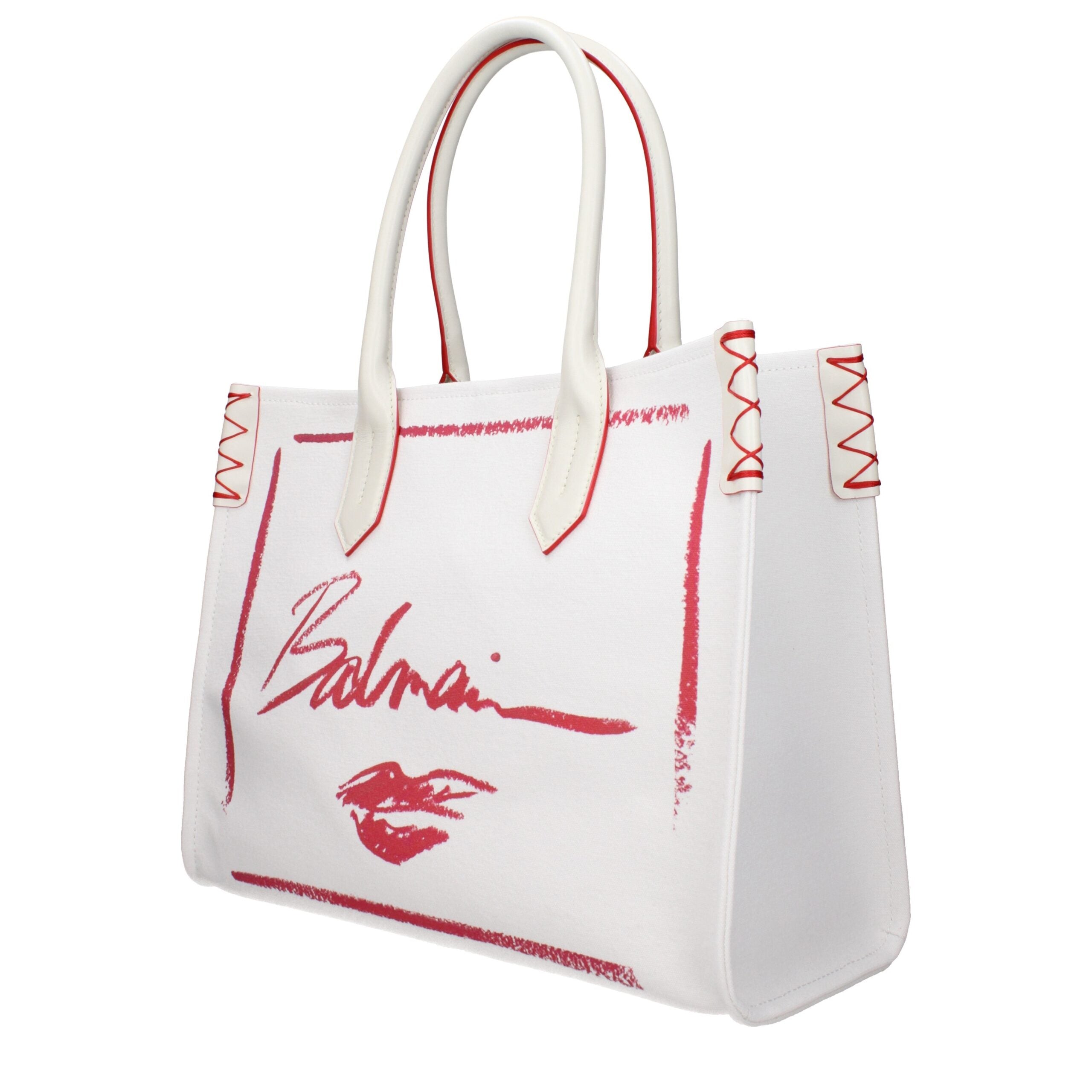 Balmain White Fabric Women's Handbag