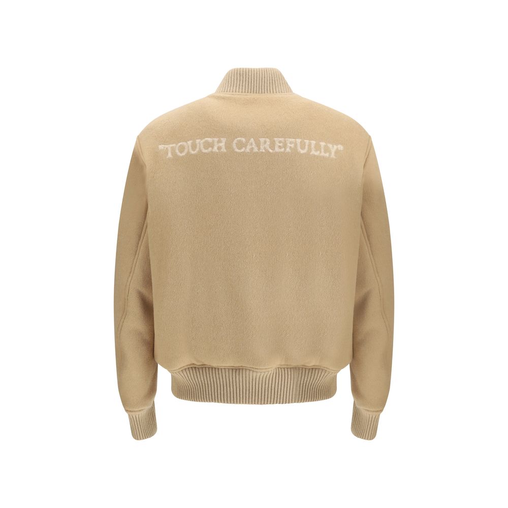 Off-White Brown Cashmere Men's Bomber