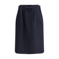 Prada Blue Fleece Wool Midi Women's Skirt