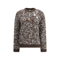 Prada Brown Fleece Wool Women's Sweatshirt