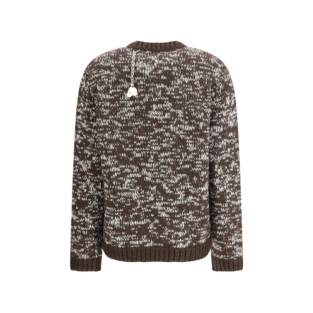 Prada Brown Fleece Wool Women's Sweatshirt