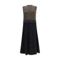 Prada Black Fleece Wool Casual Women's Dress