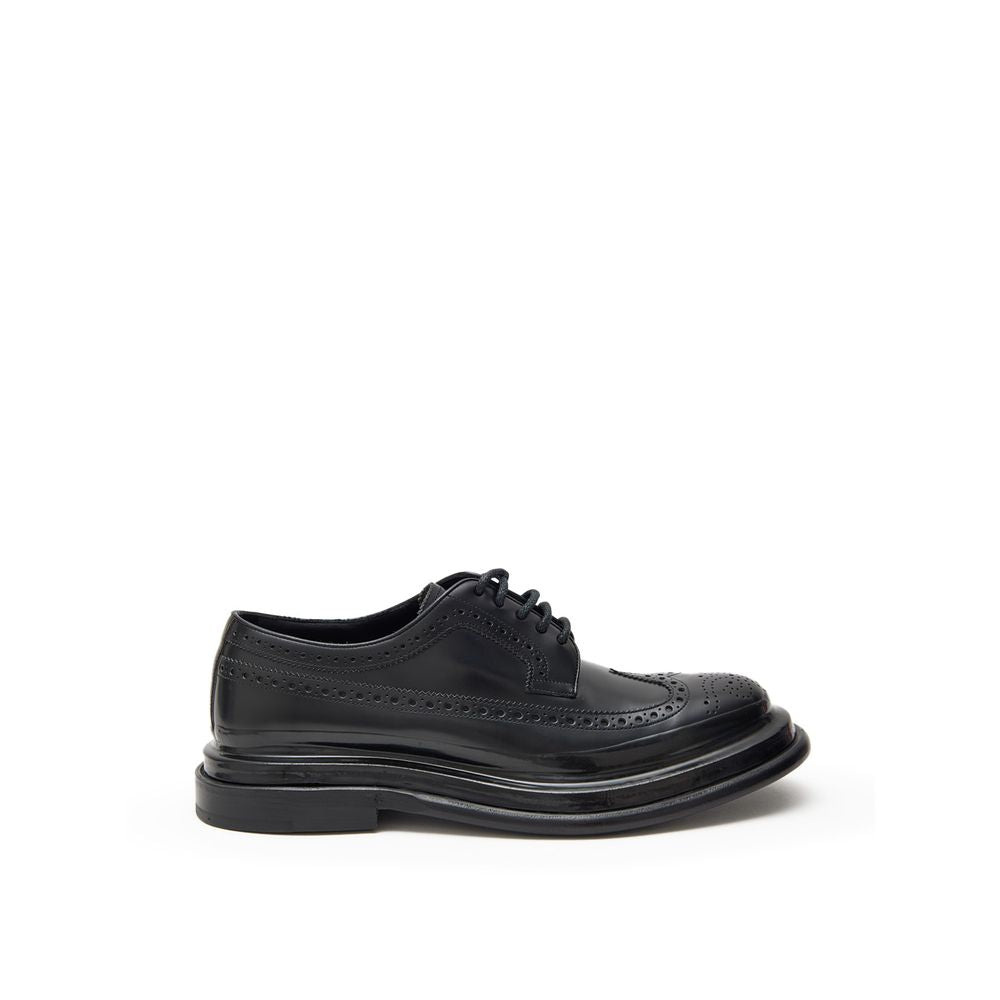 Dolce & Gabbana Black Leather Men's Moccassin