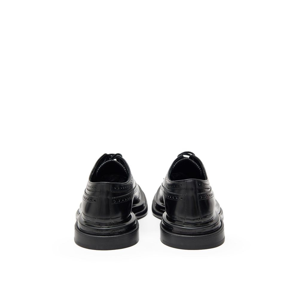 Dolce & Gabbana Black Leather Men's Moccassin