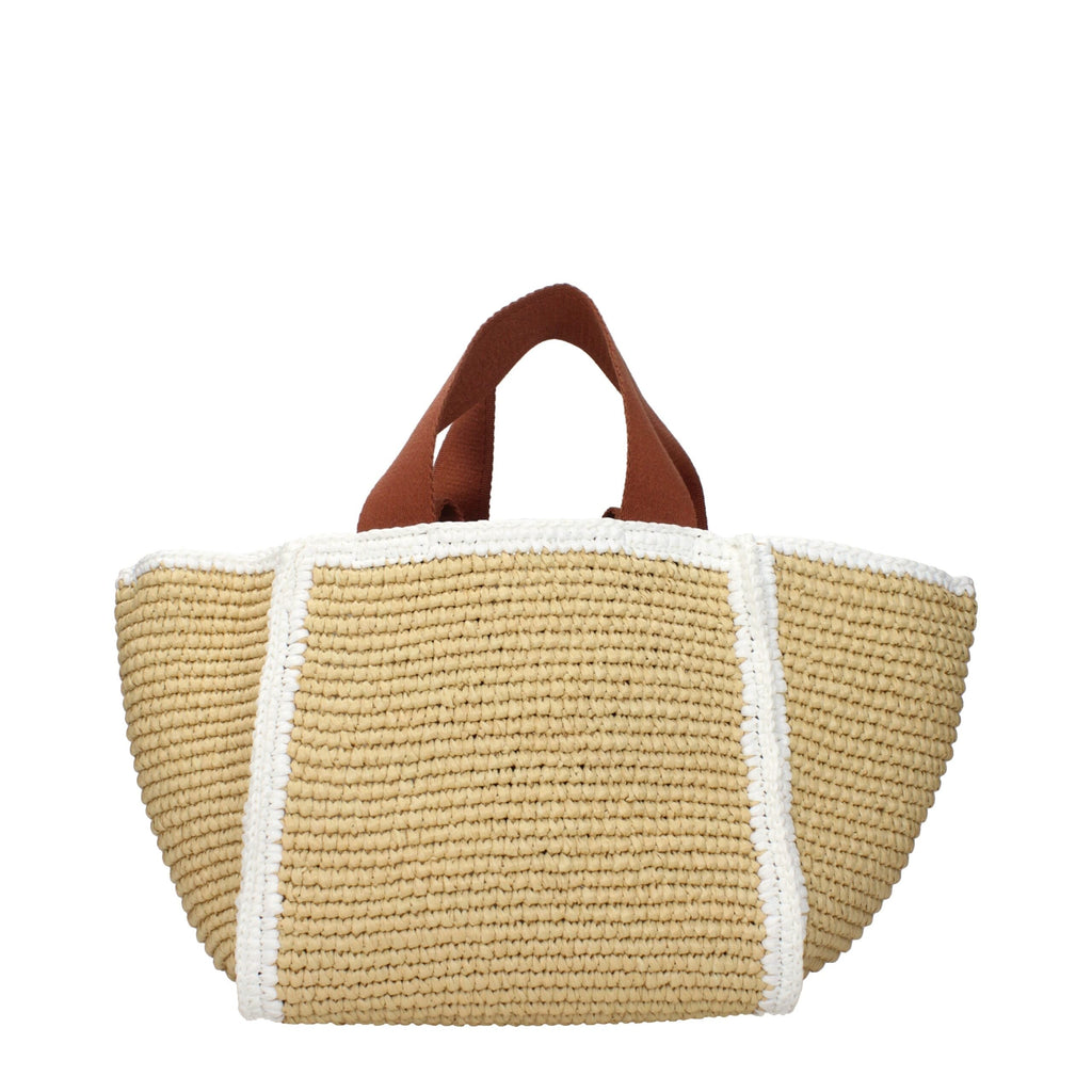 Marni Beige Raffia Women's Handbag