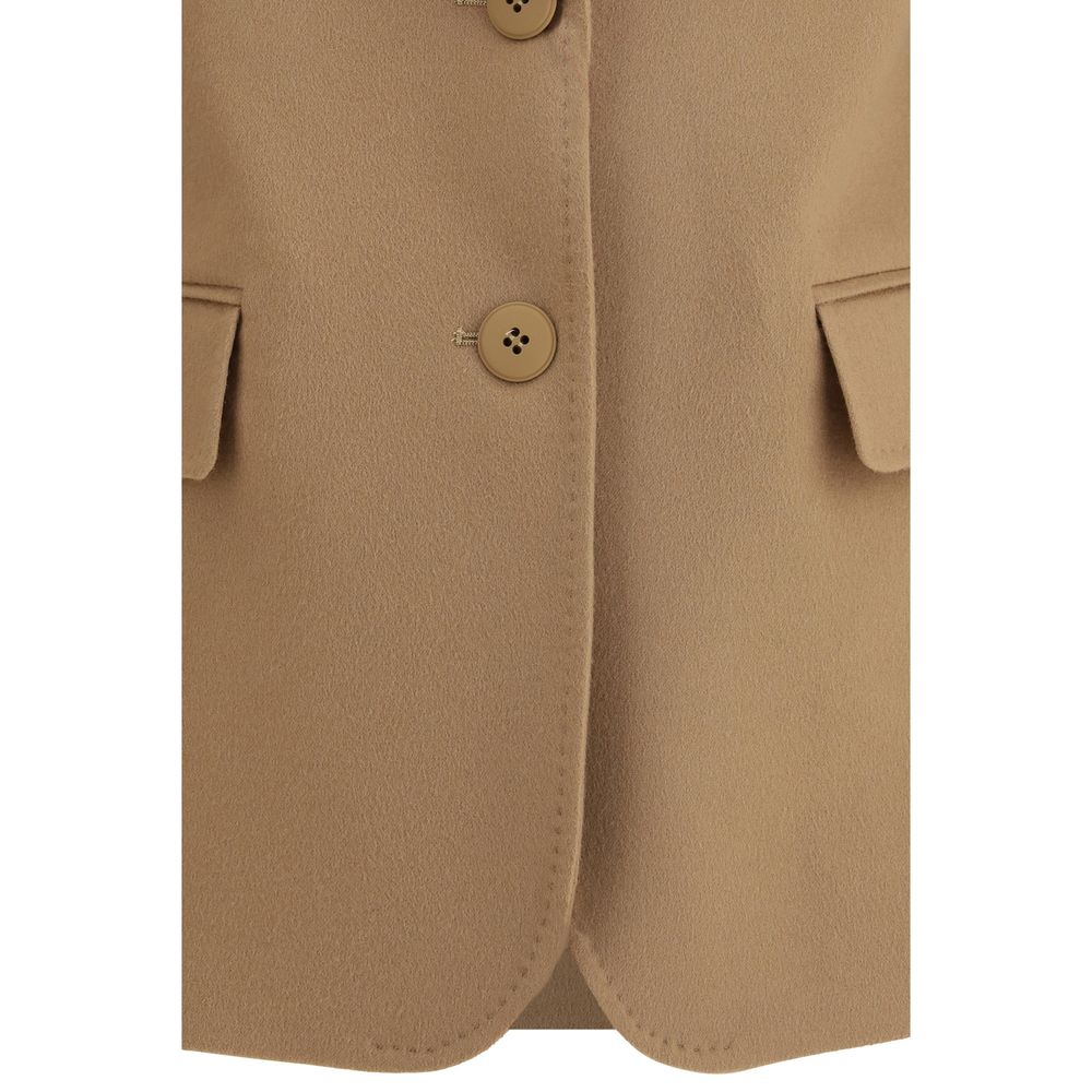 Max Mara Beige Fleece Wool Women's Clothing