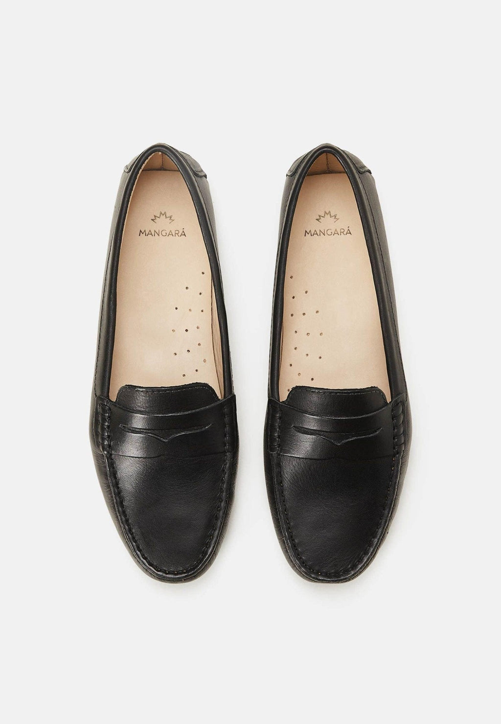 Mangará Atelier Black Calf Leather Penny Loafers – Women’S Classic Driving Women's Shoes
