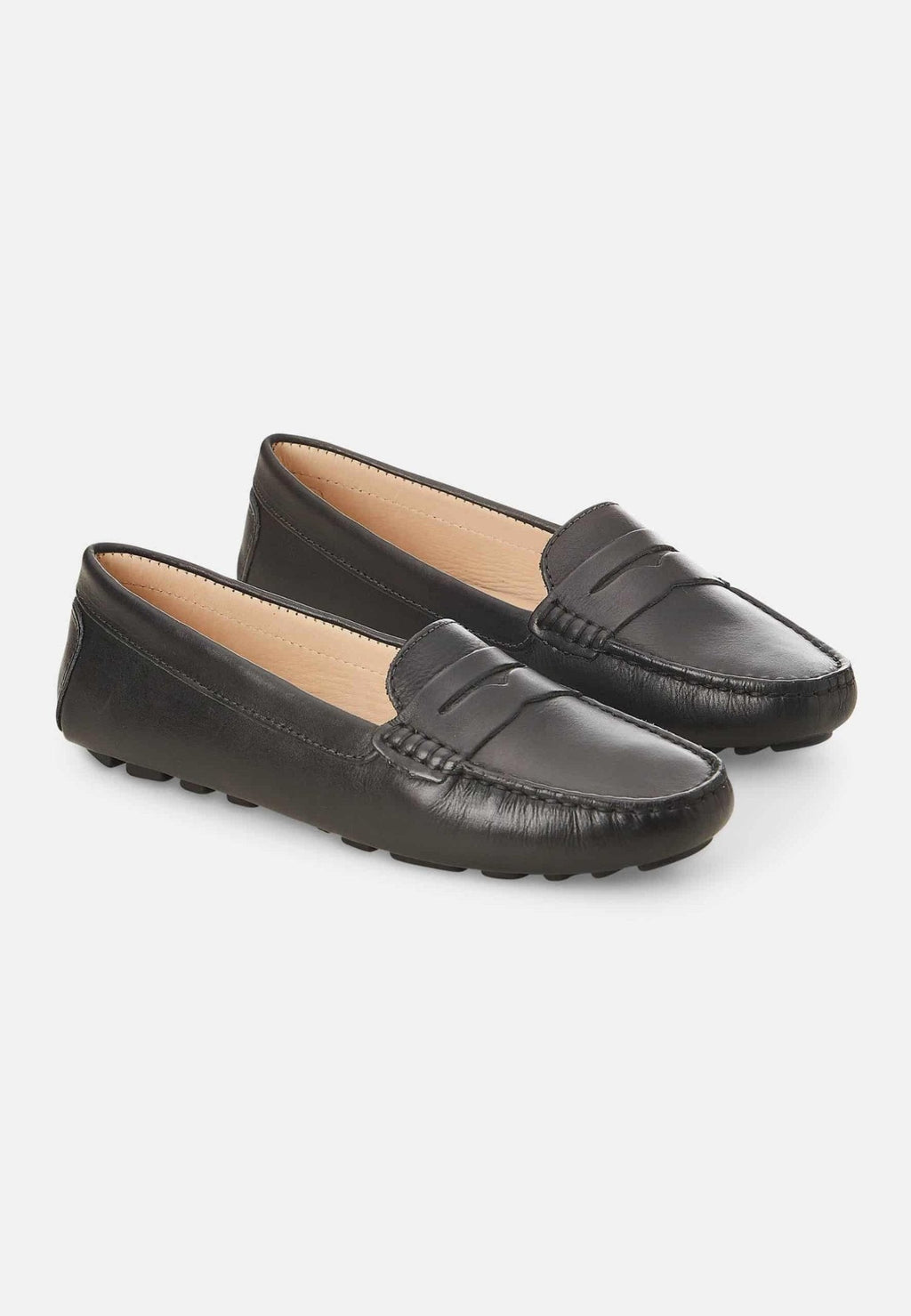 Mangará Atelier Black Calf Leather Penny Loafers – Women’S Classic Driving Women's Shoes