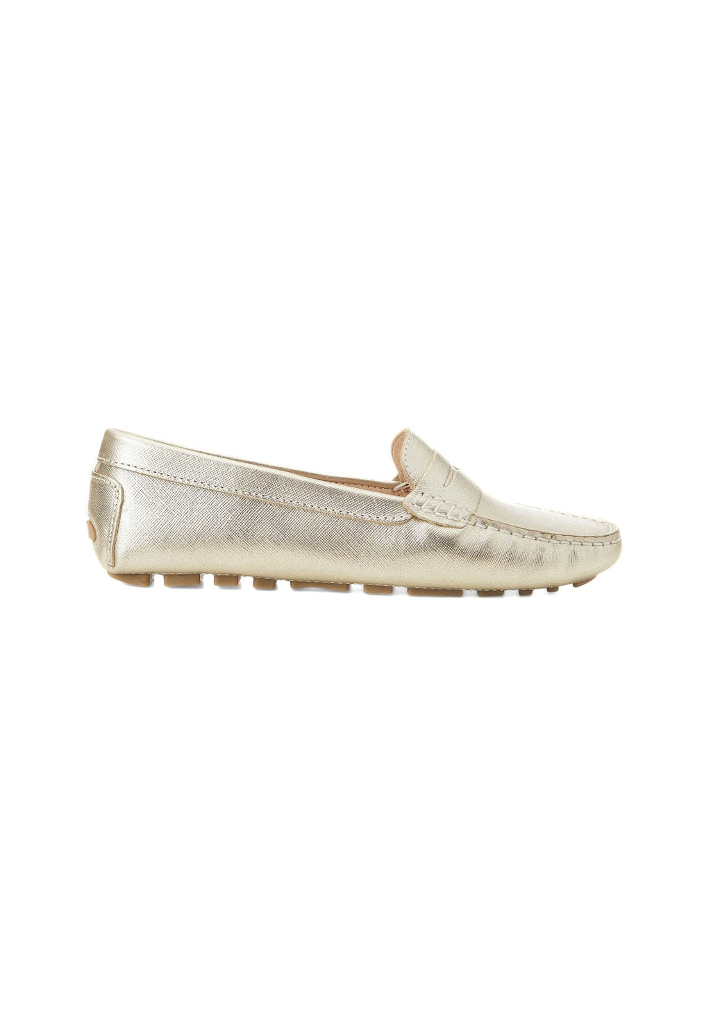 Mangará Atelier Gold Calf Leather Penny Loafers – Women’S Classic Driving Women's Shoes