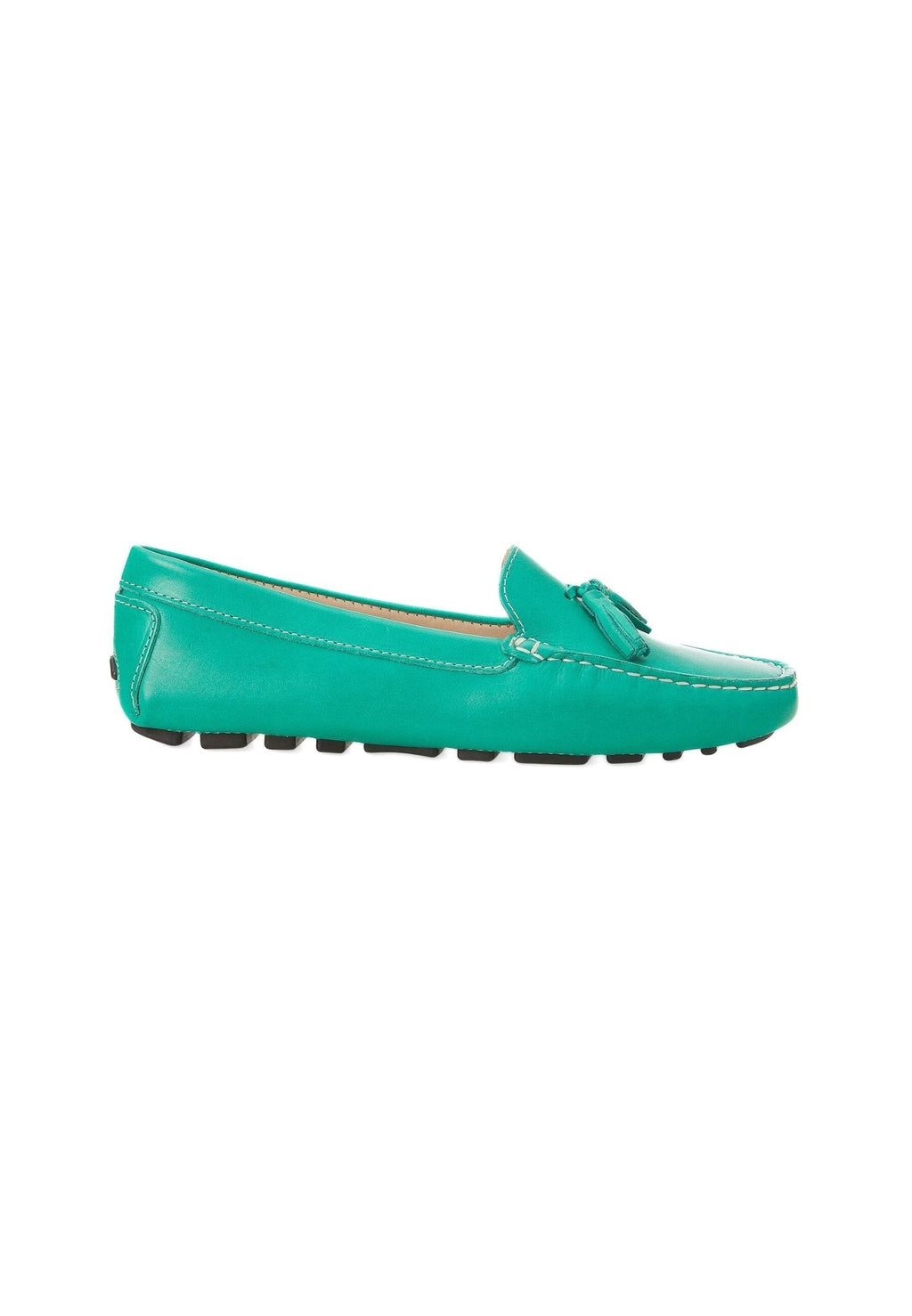 Mangará Atelier Green Calf Leather Loafers – Women’S Driving Moccasins With Tassel Women's Detail