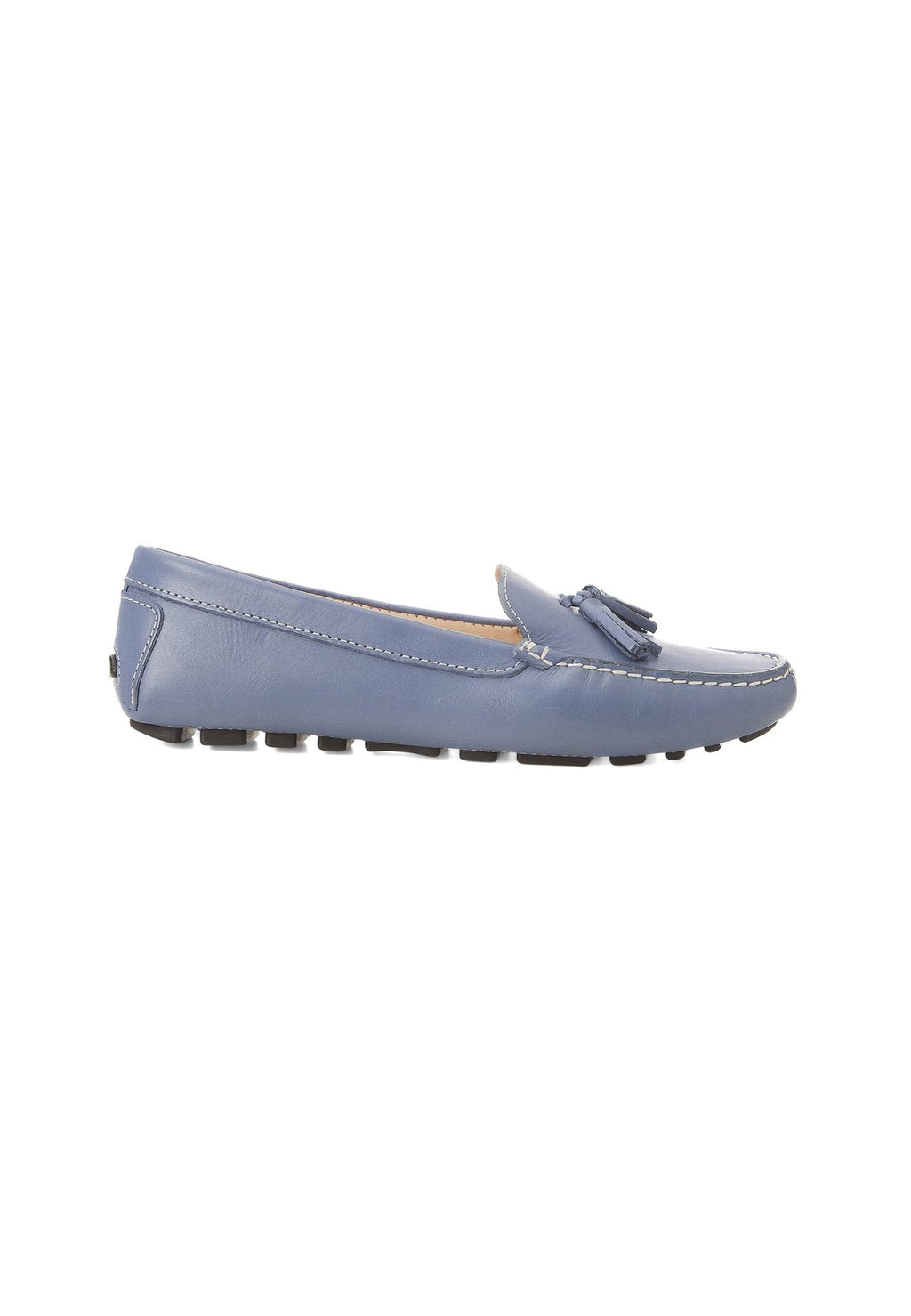 Mangará Atelier Blue Calf Leather Loafers – Women’S Driving Moccasins With Tassel Women's Detail