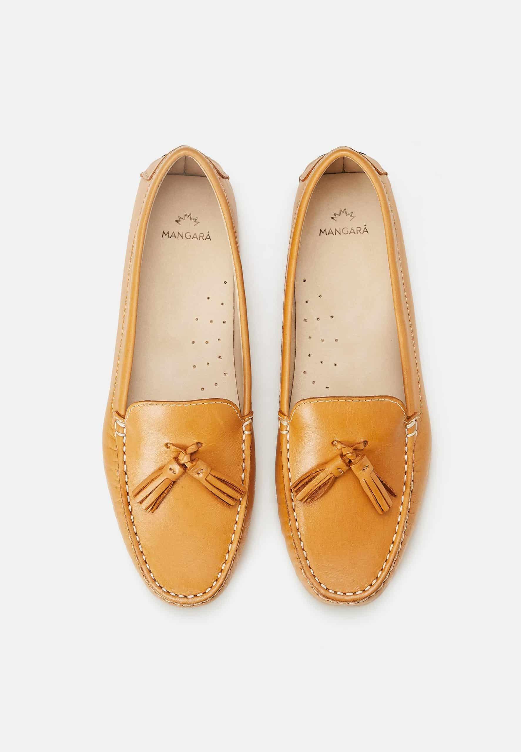 Mangará Atelier Brown Calf Leather Loafers – Women’S Driving Moccasins With Tassel Women's Detail