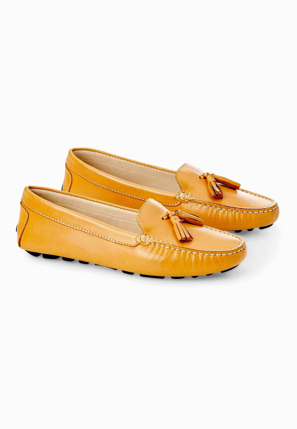 Mangará Atelier Brown Calf Leather Loafers – Women’S Driving Moccasins With Tassel Women's Detail