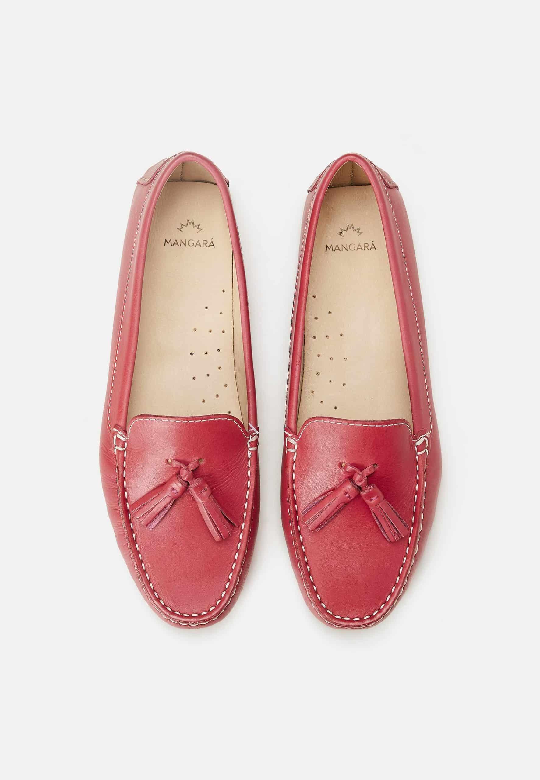 Mangará Atelier PINK Calf Leather Loafers – Women’S Driving Moccasins With Tassel Women's Detail