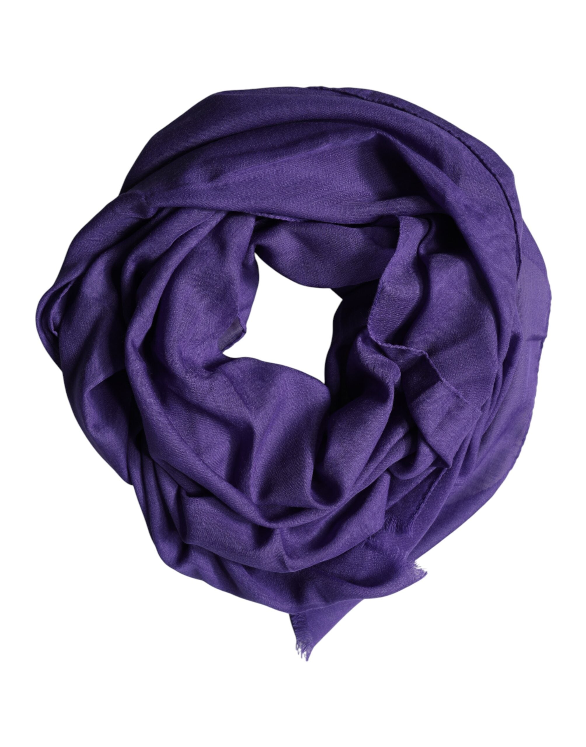 Dolce & Gabbana Purple Lace Stole Cotton Wrap Shawl Men's Scarf