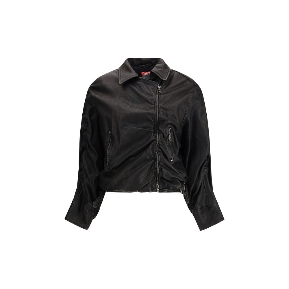 Diesel Black Lamb Leather Biker Women's Jacket