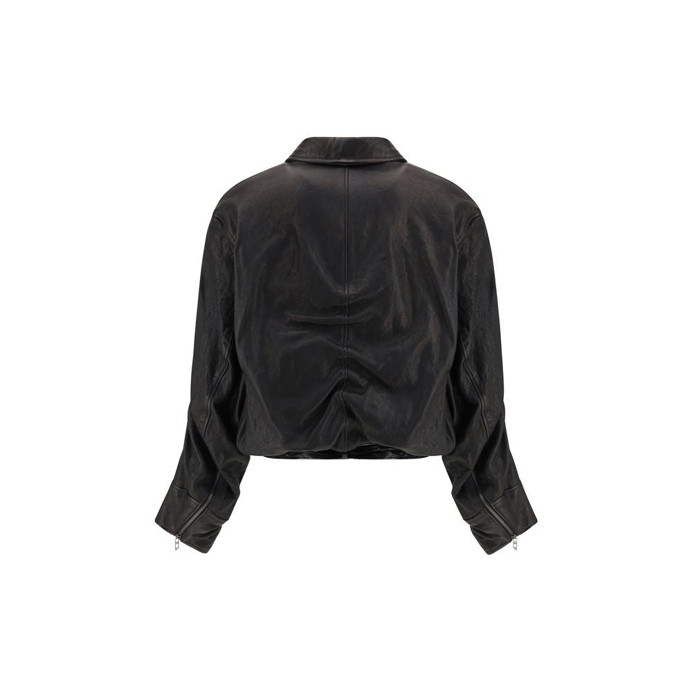 Diesel Black Lamb Leather Biker Women's Jacket