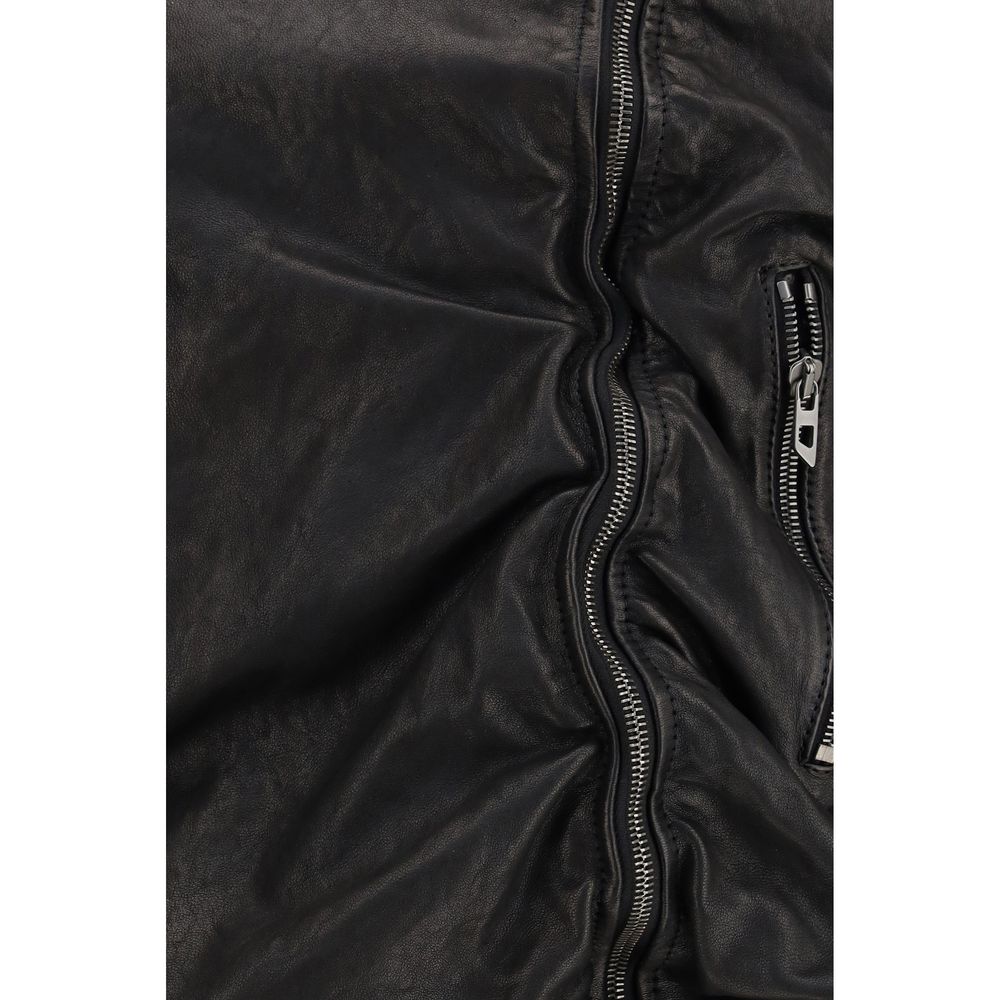 Diesel Black Lamb Leather Biker Women's Jacket
