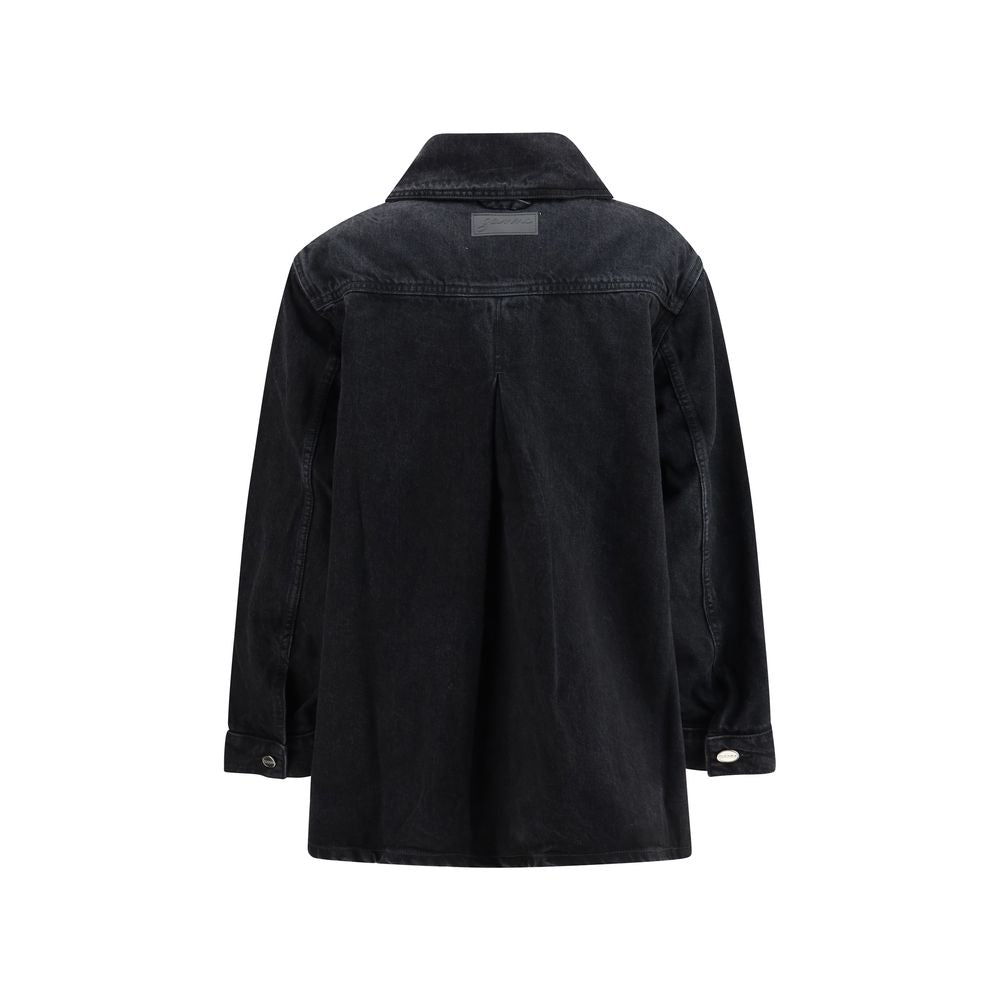 Ganni Black Cotton Denim Women's Jacket