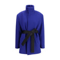 Saint Laurent Blue Wool Women's Coat