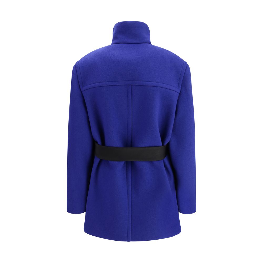 Saint Laurent Blue Wool Women's Coat