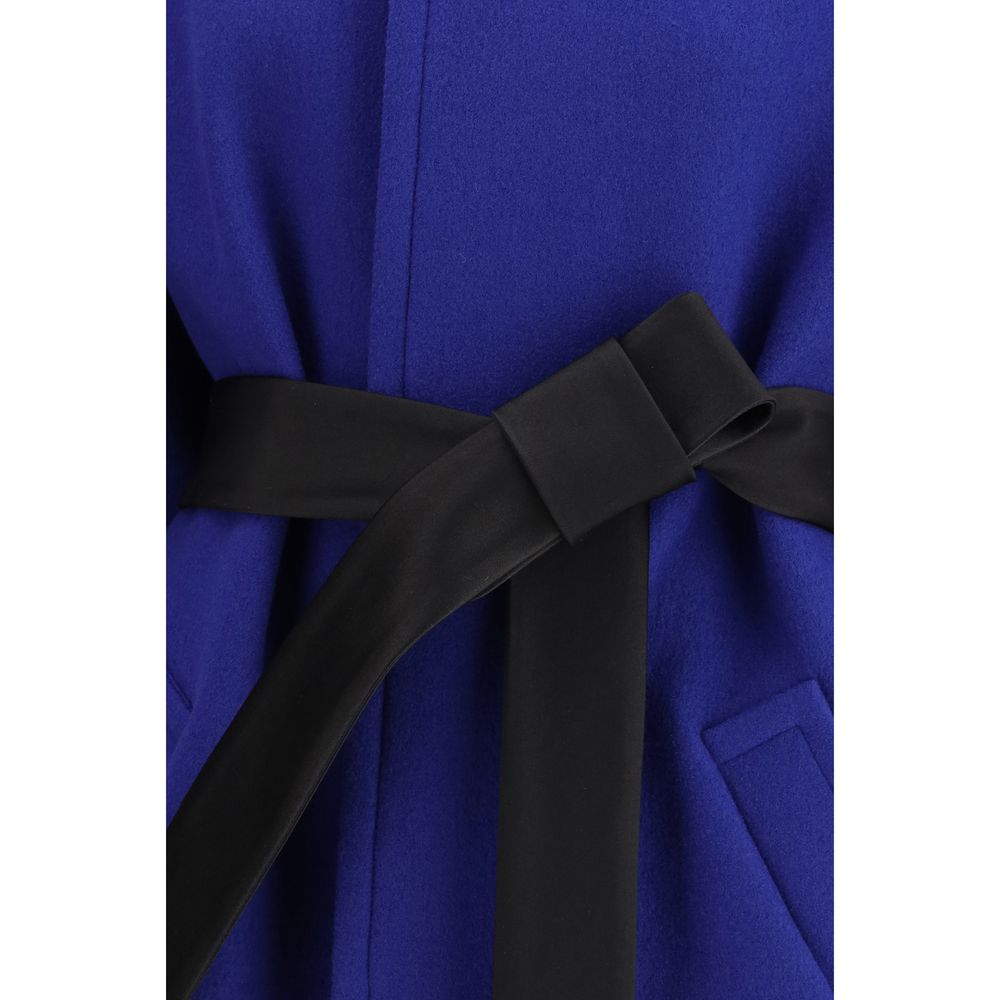 Saint Laurent Blue Wool Women's Coat