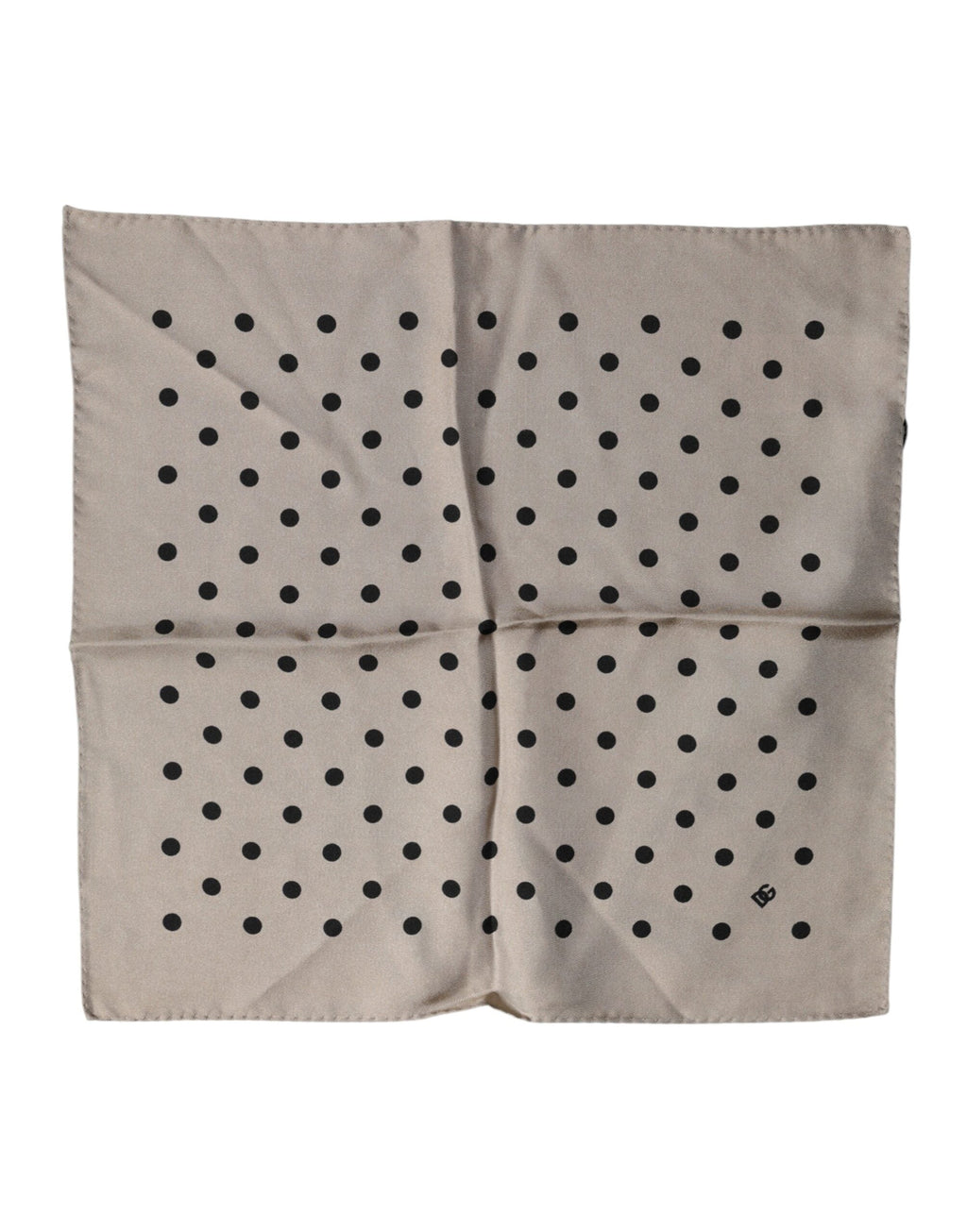 Dolce & Gabbana Brown Polka Dot Square Handkerchief Men's Scarf