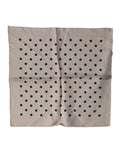 Dolce & Gabbana Brown Polka Dot Square Handkerchief Men's Scarf