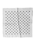 Dolce & Gabbana White Polka Dot Square Handkerchief Men's Scarf