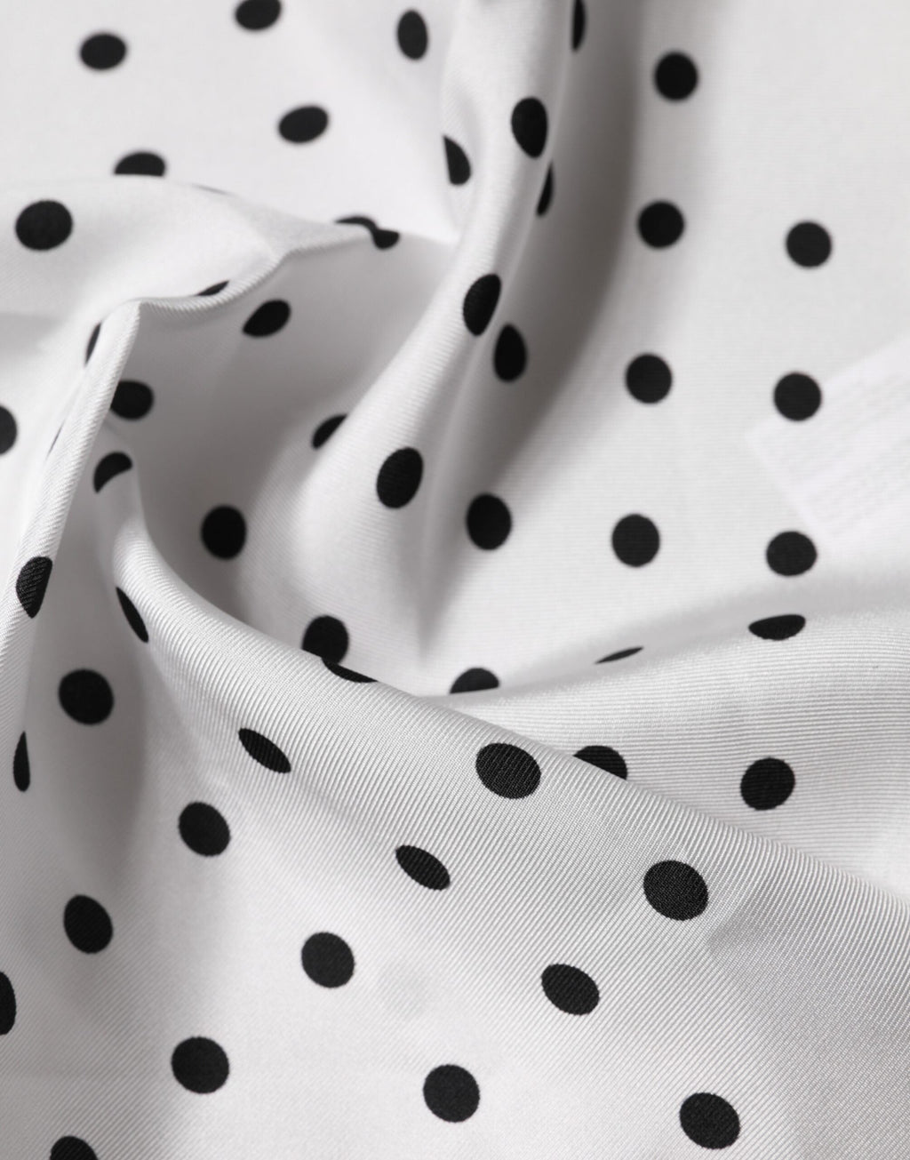 Dolce & Gabbana White Polka Dot Square Handkerchief Men's Scarf