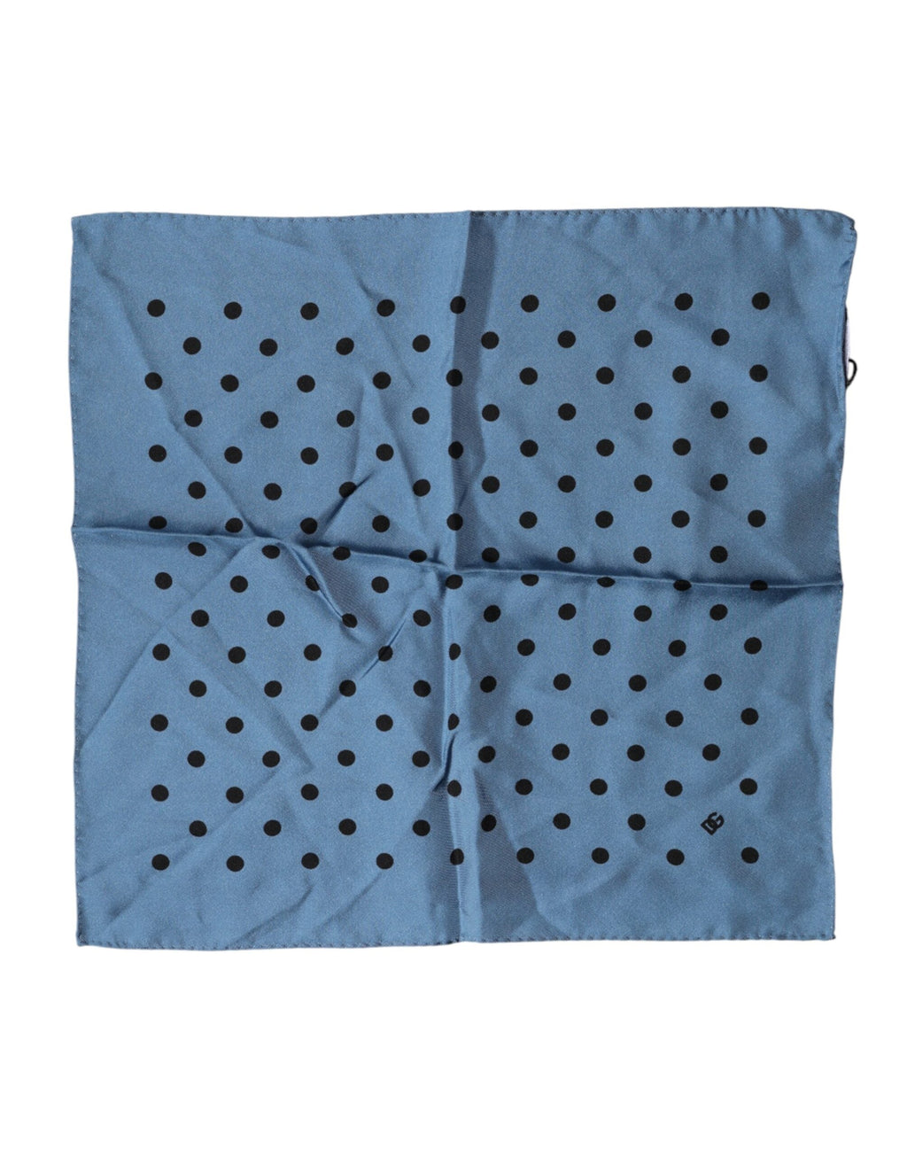 Dolce & Gabbana Blue Polka Dot Square Handkerchief Men's Scarf