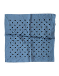 Dolce & Gabbana Blue Polka Dot Square Handkerchief Men's Scarf