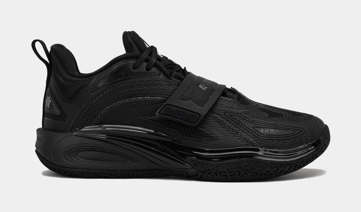 Exclusive Kai 1 Yin Grade School Basketball Shoes (Black) — 3Y — Front View