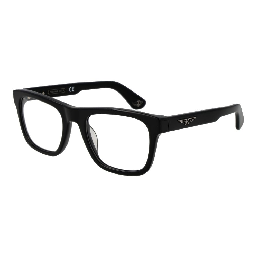 Police Black Cellulose Acetate Glasses Men's (Frames)