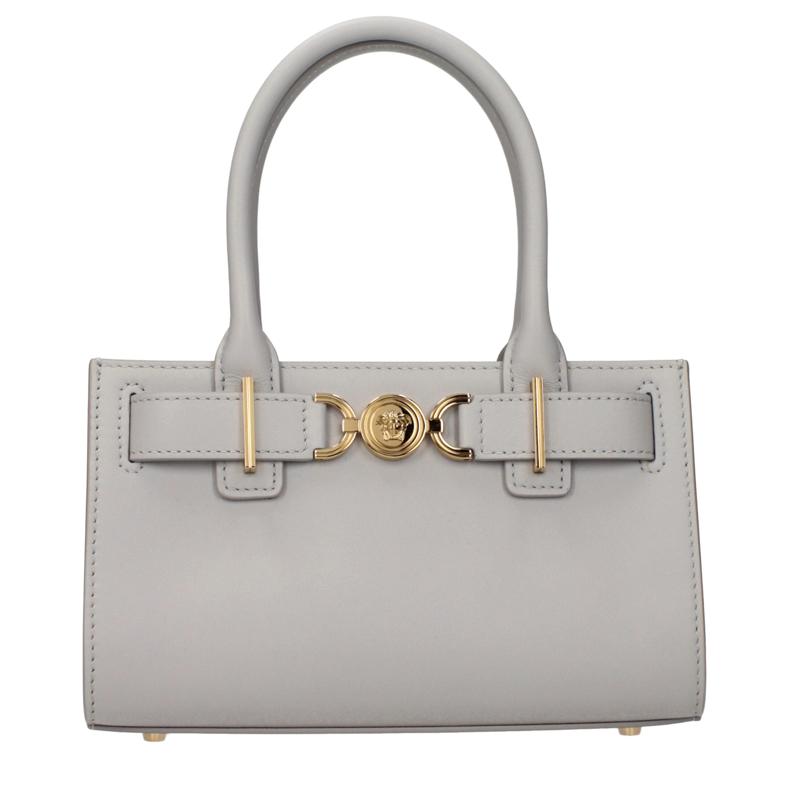 Versace Gray Leather Women's Handbag