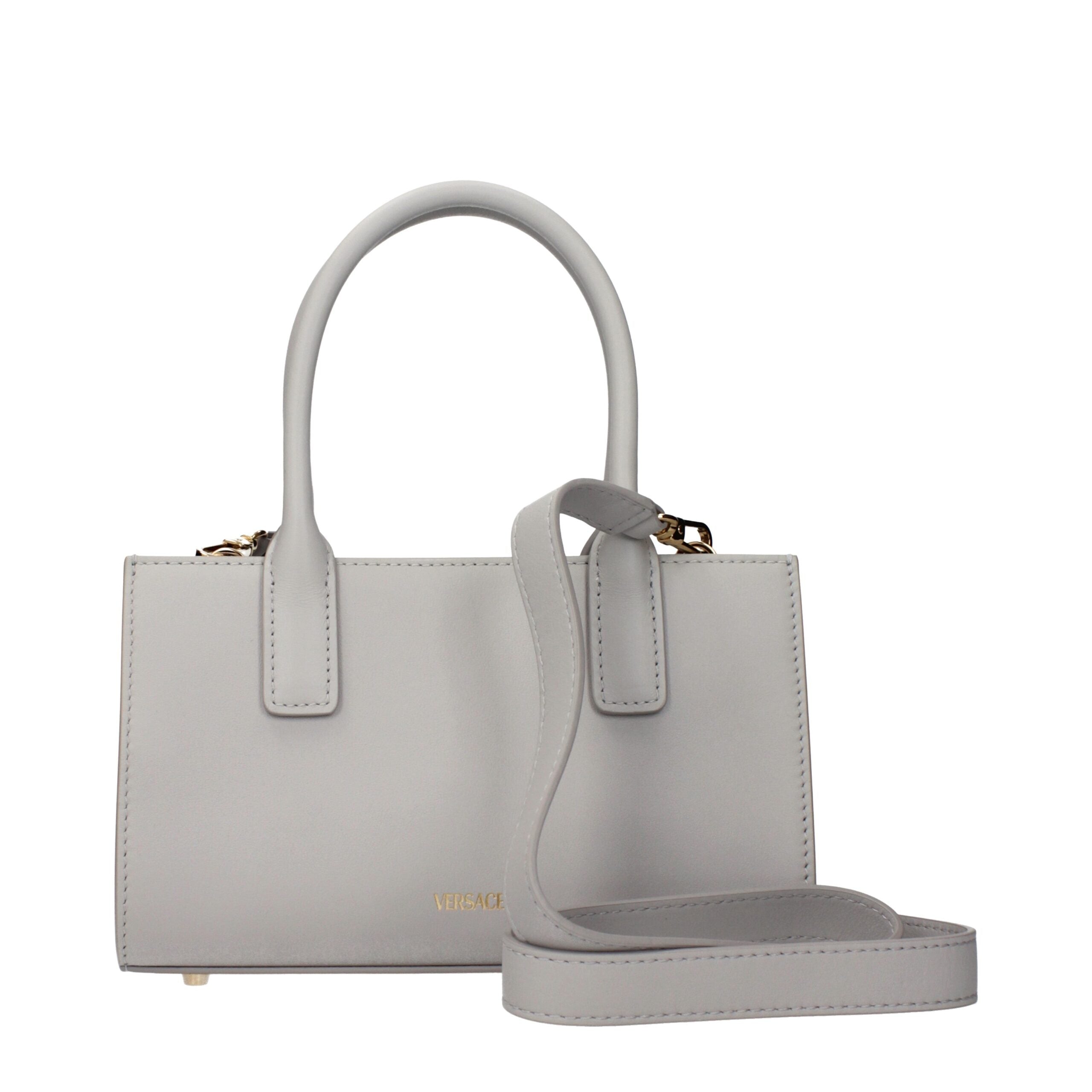 Versace Gray Leather Women's Handbag