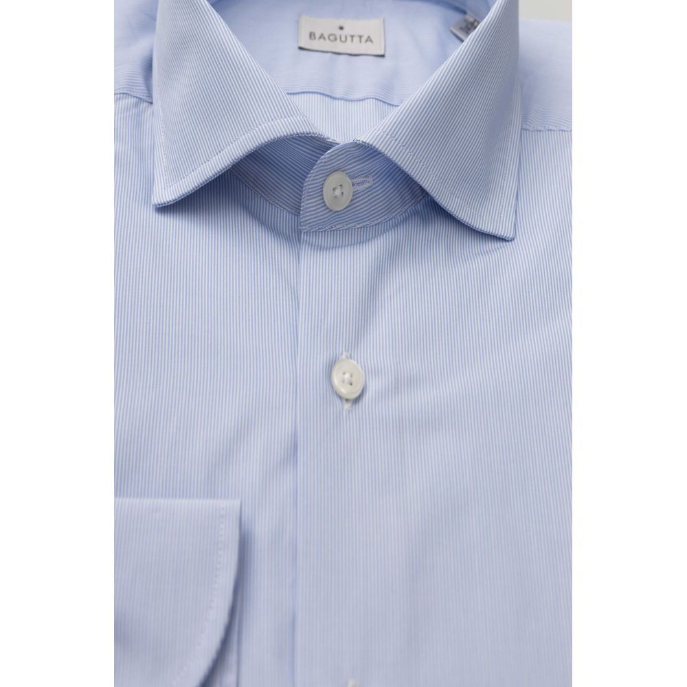 Bagutta Light Blue Cotton Dress Men's Shirt