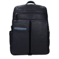 Piquadro Blue Leather Men's Backpack